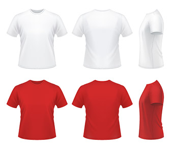 Red and white T-shirt