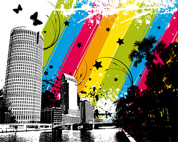 City color vector material
