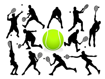 Tennis action figures in Pictures