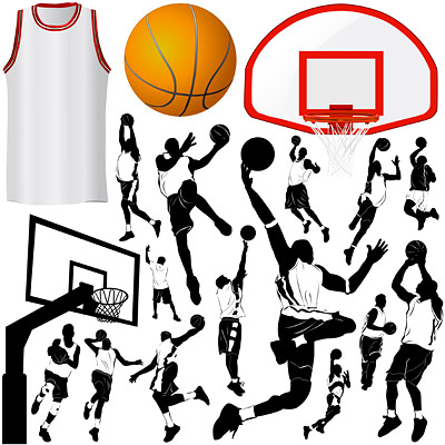 Basketball elements of the theme