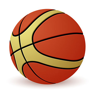 A basketball vector material