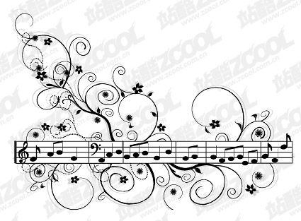 Music pattern vector material