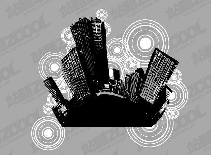 Cities and black-and-white circular logo -2