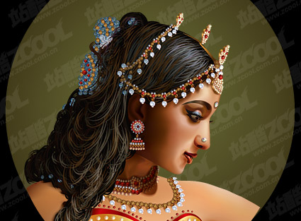 Realist style of the standard Indian beauty