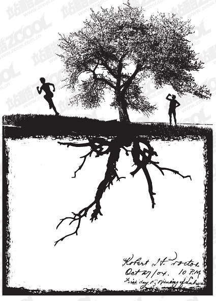 People with tree silhouettes