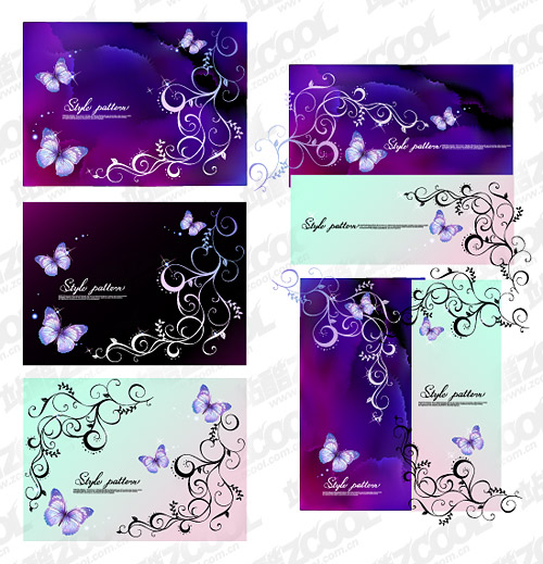 Purple Butterfly Dream background and patterns