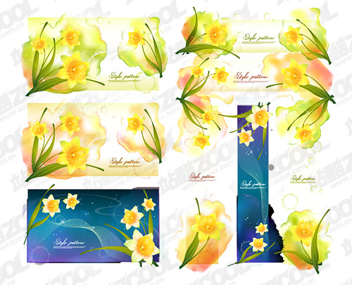 Dreams and Narcissus vector background material
