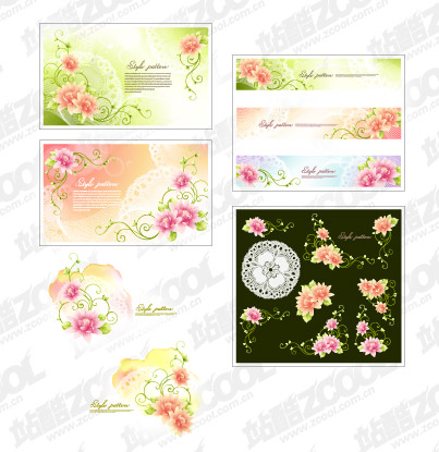 Dream with flowers vector background