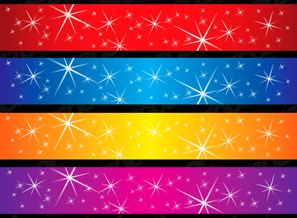 Stars sparkling vector background material