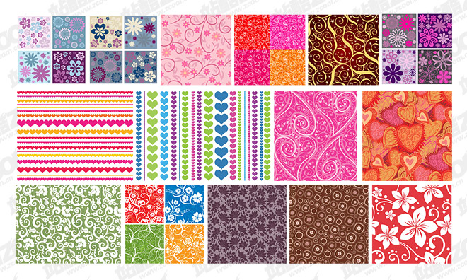 Featured tile pattern vector background material -2