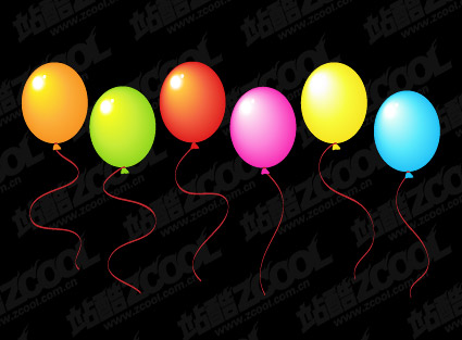Colorful balloons vector material