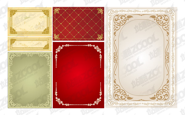 Practical lace border vector material-1
