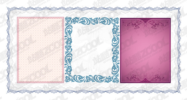Practical lace border vector material-3