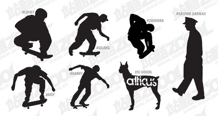 Several action figures in Pictures vector material