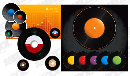 Vector color vinyl disc material