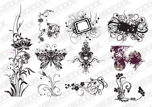 Practical fashion pattern vector material