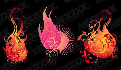 Flame pattern vector modeling material