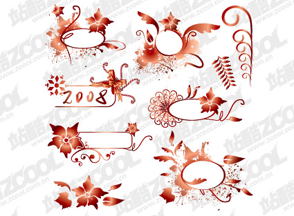 2008 decorative pattern vector material