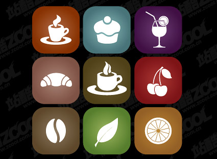 Simple food icon vector material