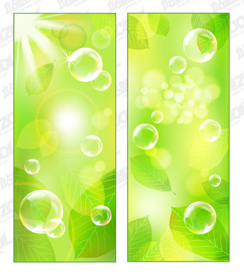 Vector fresh green background material