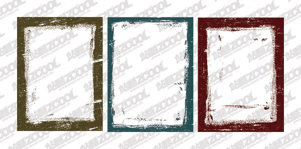 Ink style border vector material-2