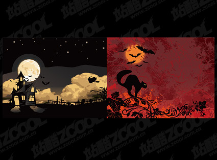 Halloween vector illustrations material