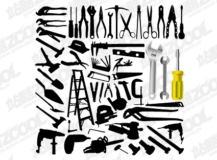 Vector material variety of tools in Pictures