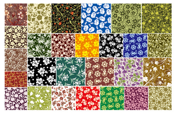 27, vector background material for flowers