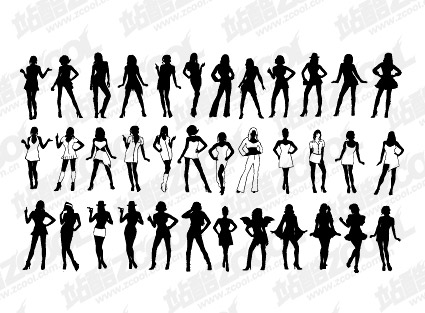 Vector material sexy girls in Pictures