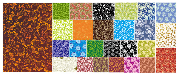25 practical pattern background material vector