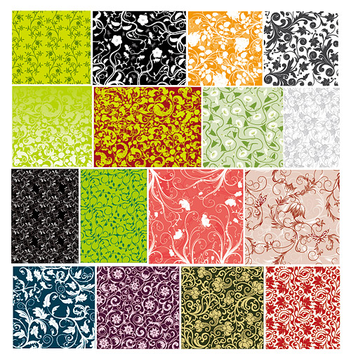 16 practical pattern background material vector
