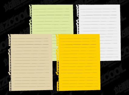 Vector material notebook paper