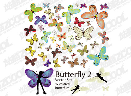 42 Butterfly vector of the material