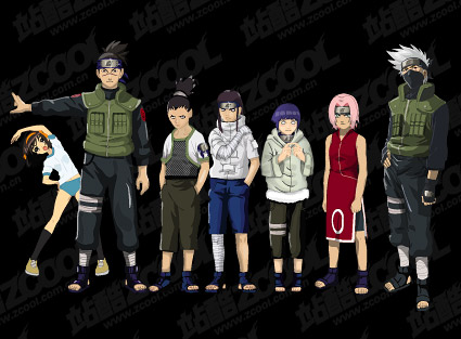 Naruto characters vector material