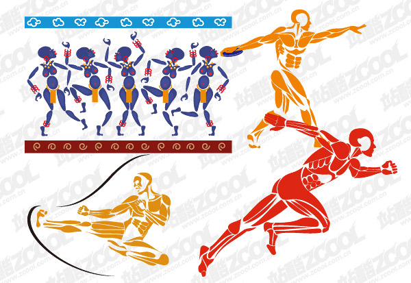 sports figures vector material