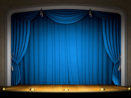 Blue curtain