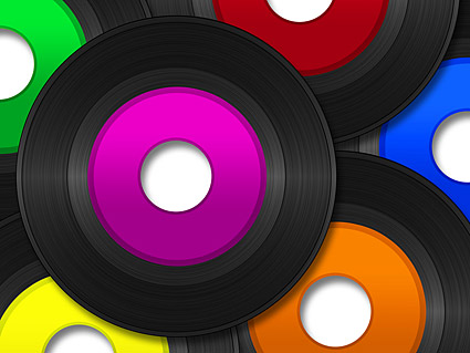 Color picture disc vinyl material