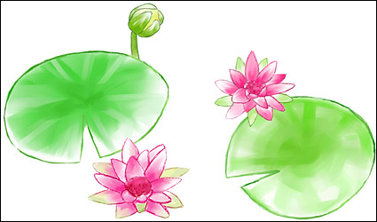 Watercolor style lotus