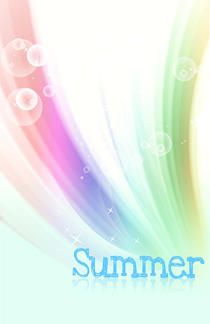 Summer Korean style background material layered psd-3