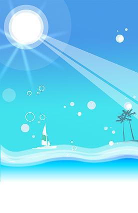 Summer Korean style background material layered psd-9