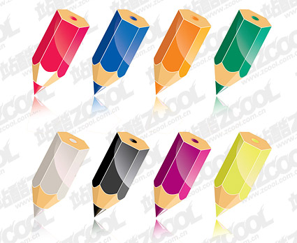 Color pencil vector material-2