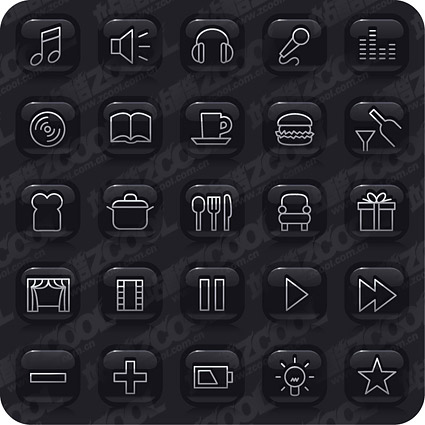 Web2.0 simple black icon