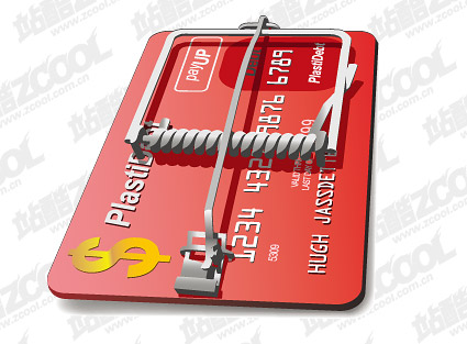 Credit card trap vector material
