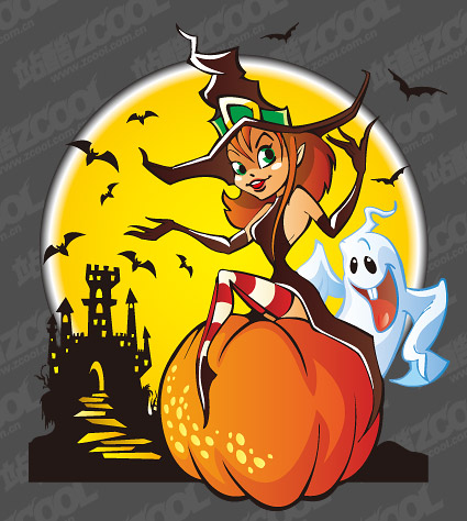Halloween element vector illustration material