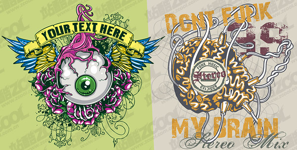 Eye and the brain theme t-shirt design
