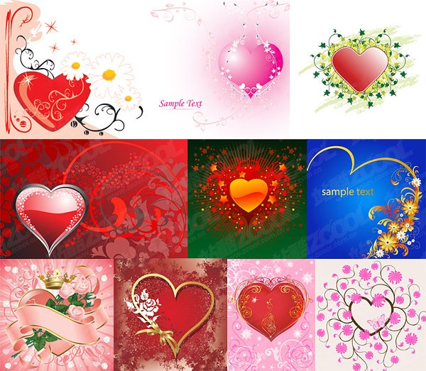 heart-shaped theme of the vector material