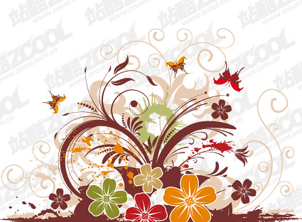 Beautiful butterfly pattern and vector material
