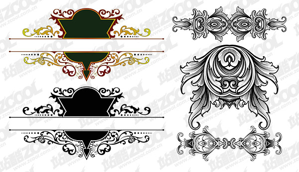 gorgeous European-style classical pattern vector