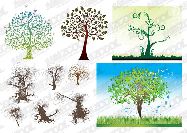 trees pattern vector