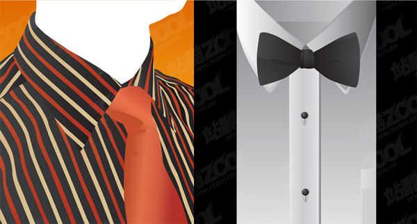 Vector shirt and tie material